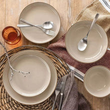将图片加载到图库查看器，over&amp;back Options 16-piece Dinnerware Set (Beige)
