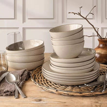 将图片加载到图库查看器，over&amp;back Options 16-piece Dinnerware Set (Beige)
