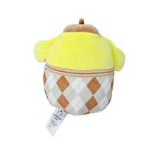 Load image into Gallery viewer, Squishmallows Yellow Plaid Pompompurin 6.5&quot; 2023 Sanrio Winter Collection Stuffed Plush
