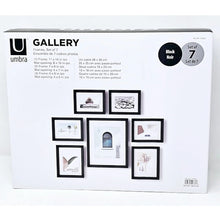 Load image into Gallery viewer, Umbra Gallery Photo Frames 7 Piece - BLACK
