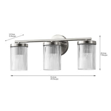 Load image into Gallery viewer, Ruee Appliances 3 Light Vanity Bar, Brushed Nickel Finish
