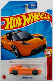 2023 Hot Wheels Tesla Roadster Then and Now 6/10, 217/250 (Orange)