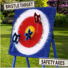 将图片加载到图库查看器，Axe Throwing Bristle Target with 8 Throwing Axes Set - Open Box
