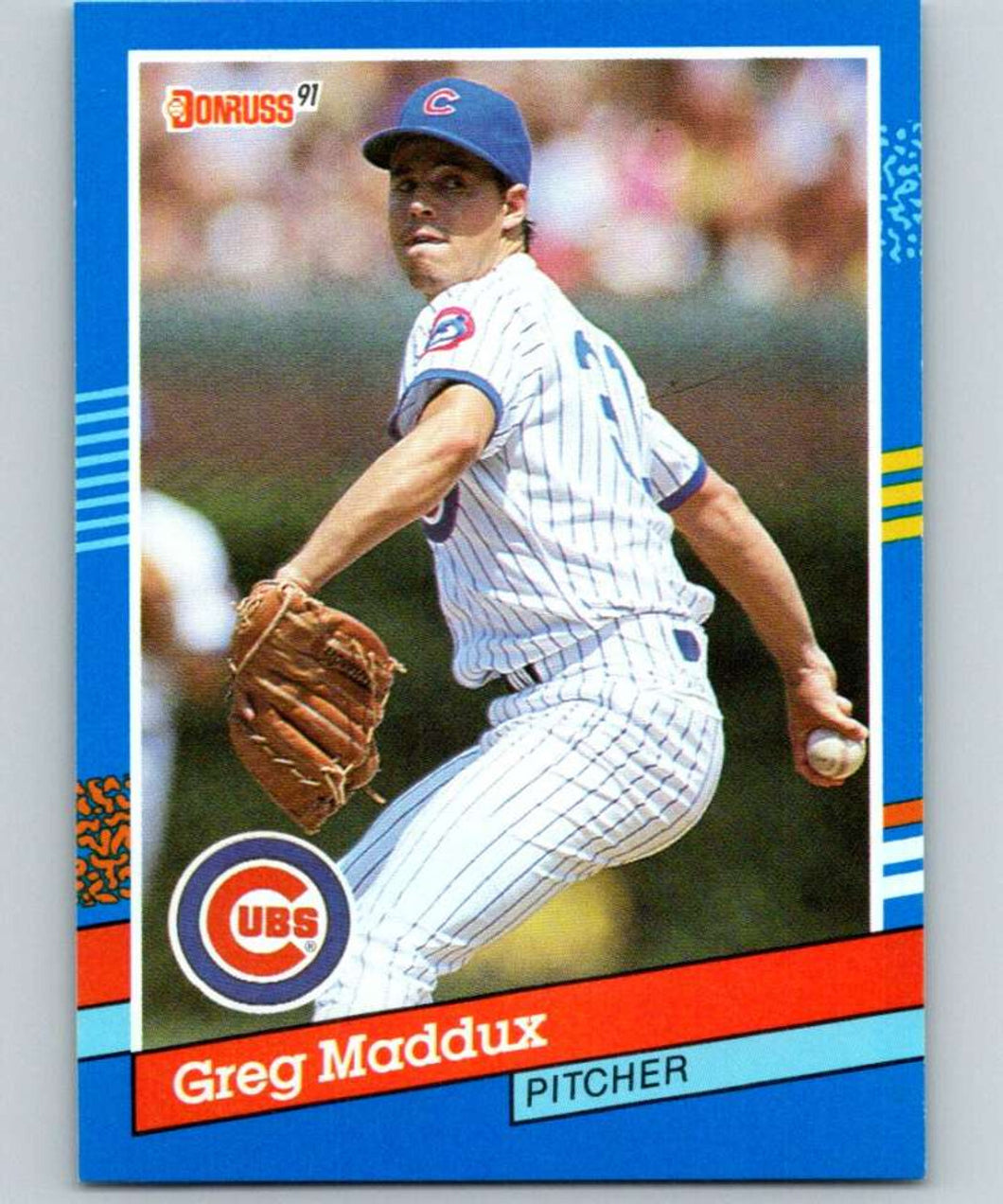 1991 Donruss Blue Greg Maddux #374 Chicago Cubs