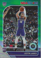 Load image into Gallery viewer, 2019-20 Hoops Premium Stock Justin James Rookie Green Prizm #244 Sacramento Kings
