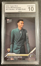 Load image into Gallery viewer, 2023 Topps Now Victor Wembanyama Rookie #D-1 NBA 1st PICK Spurs - ISA GEM MINT 10

