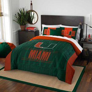 Miami Hurricanes Queen Comforter Set