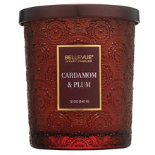 将图片加载到图库查看器，Bellevue Embossed Glass 12 oz. Candle, 4-pack
