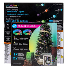 将图片加载到图库查看器，Enbrighten Color-Changing Bubble Lights- 2 Strings, 90 lights Per String
