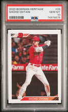 Load image into Gallery viewer, SHOHEI OHTANI 2020 Bowman Heritage #26 PSA 10 Angels GEM MT
