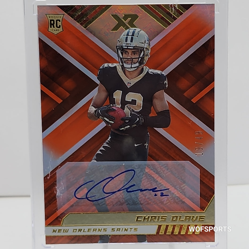 2022 Panini Xr Rookie Orange Auto 19/49 Chris Olave #109 Rookie Auto