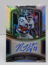 将图片加载到图库查看器，2020 Panini Select Signature Silver Prizm #SI-RHA Rodney Hampton Auto 2/199
