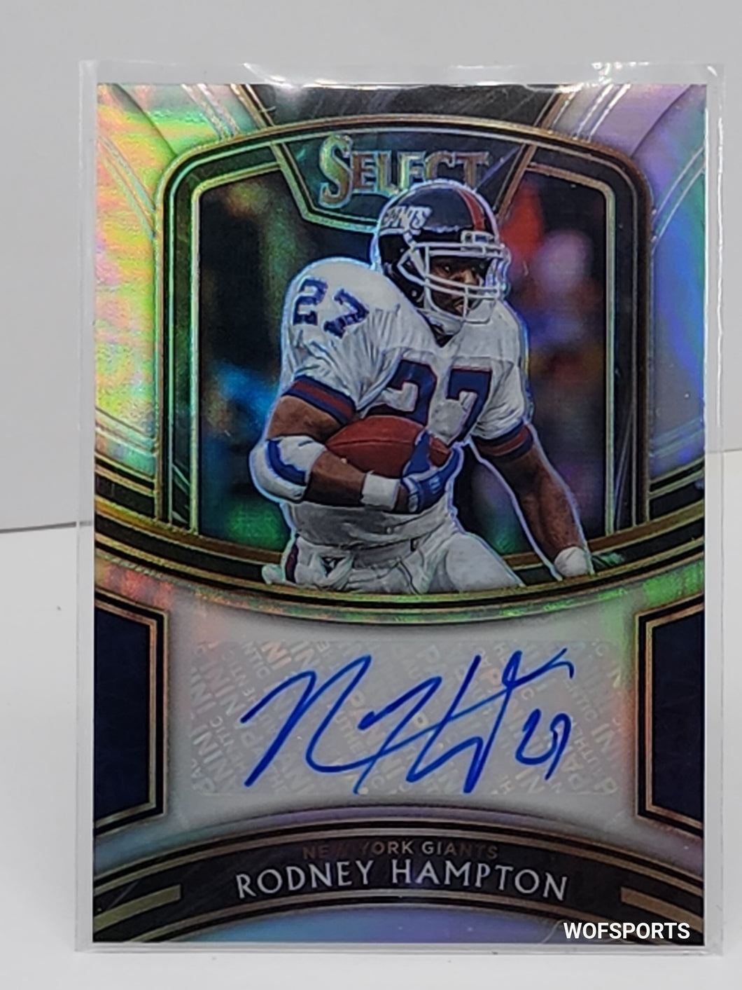 2020 Panini Select Signature Silver Prizm #SI-RHA Rodney Hampton Auto 2/199