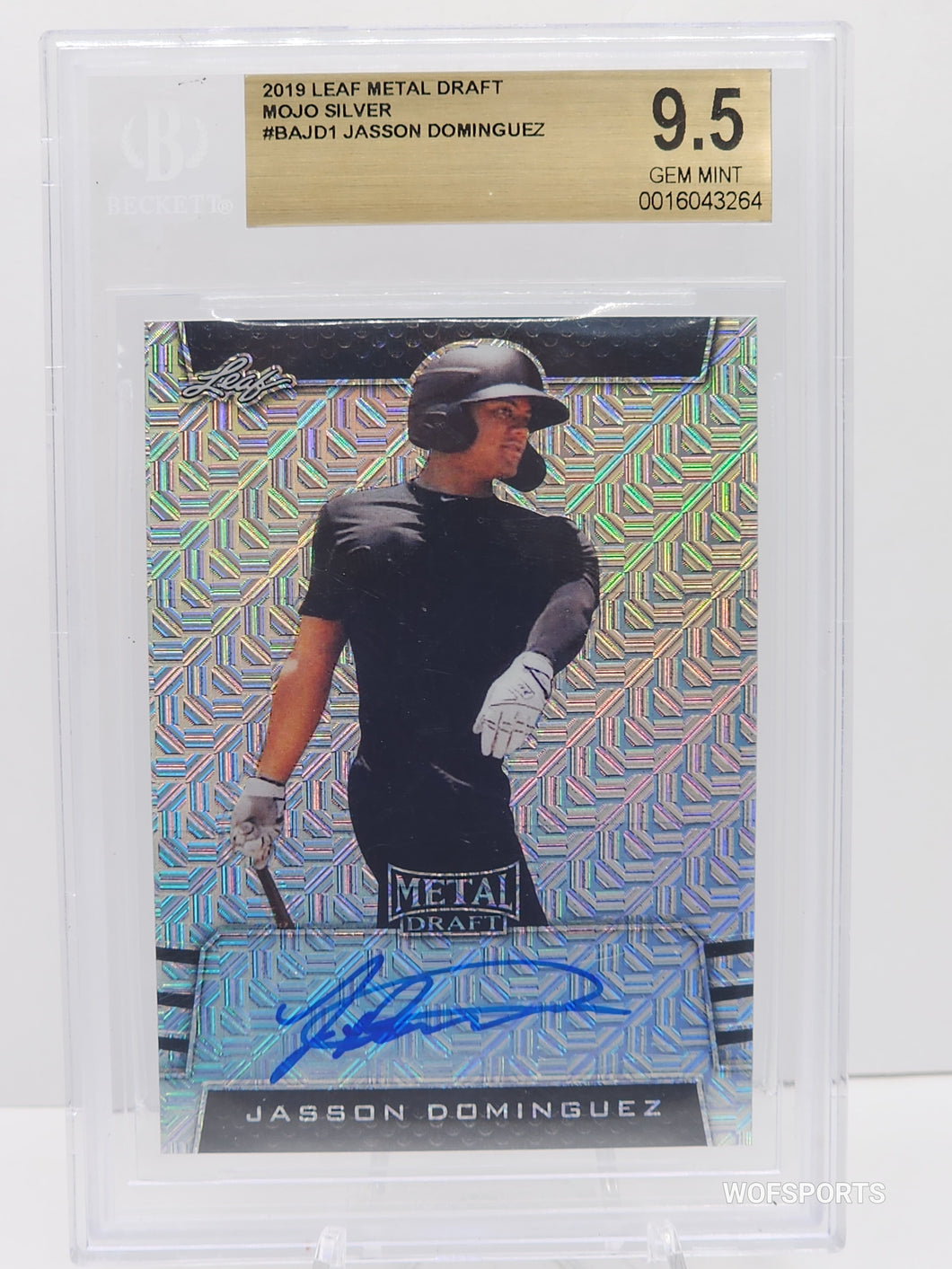 2019 Leaf Metal Draft Auto Mojo Silver /40 Jasson Dominguez #BA-JD1 Yankees BSG 9.5 GEM MINT