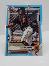 تحميل الصورة إلى عارض المعرض، 2021 Bowman Draft Aqua 110/499 Luis Matos #BD-5 San Francisco Giants
