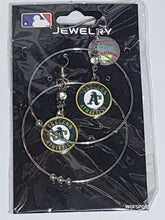 将图片加载到图库查看器，Oakland Athletics 2&quot; Hoop Earrings
