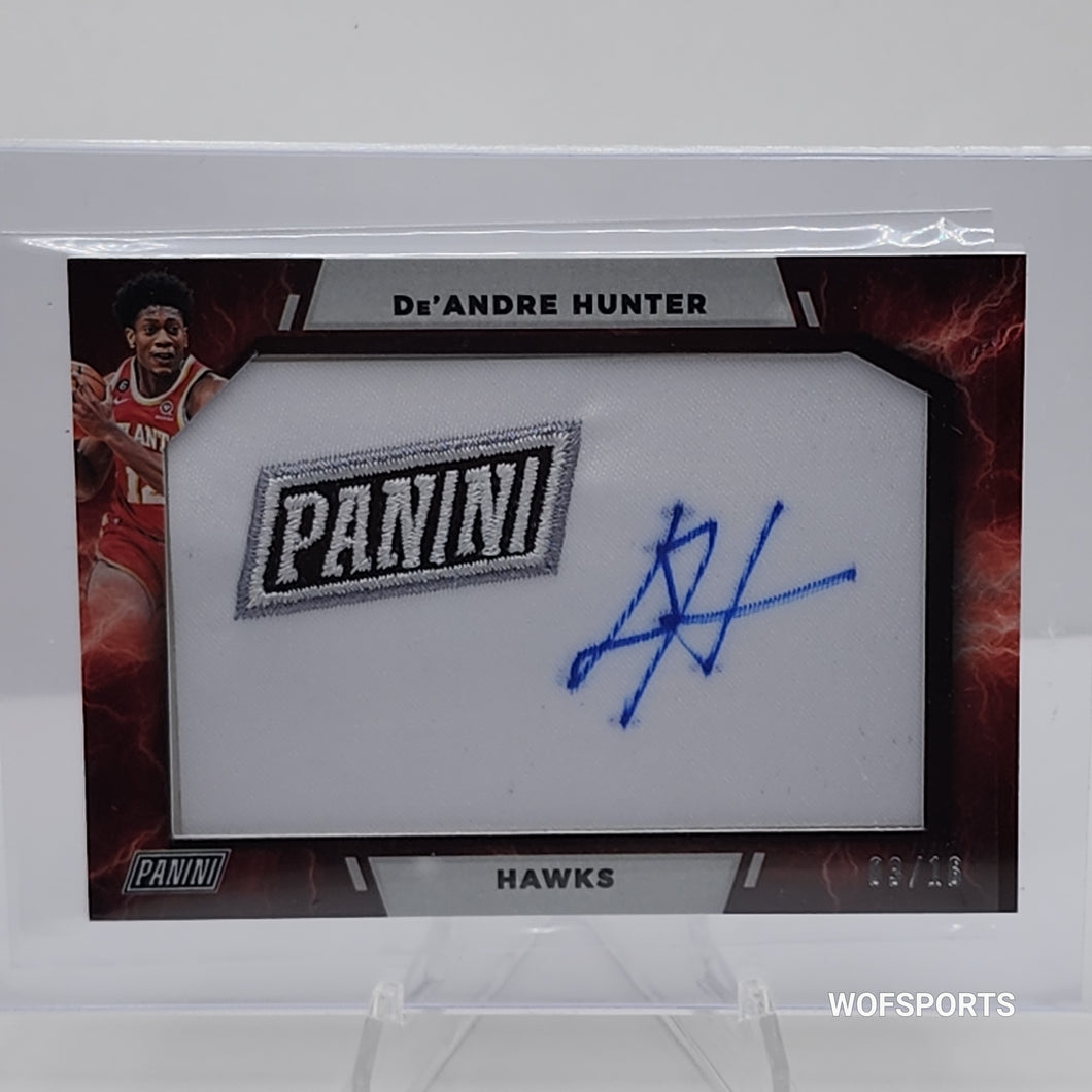 2023 Panini De'Andre Hunter on Patch Auto 3/16 Atlanta Hawks