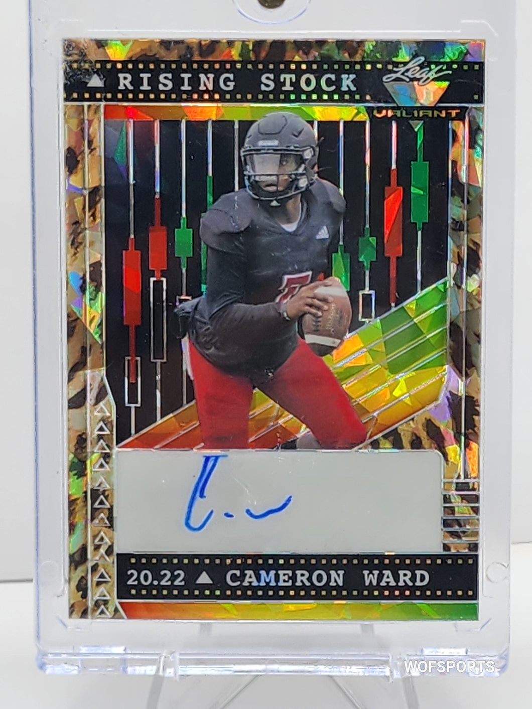 2022 Leaf Valiant Rising Stock Cameron Ward Auto #RS-CW2 Leopard 2/5