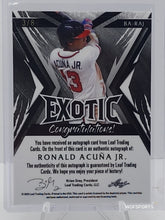 将图片加载到图库查看器，2023 Leaf Exotic Auto 3/8 Ronald Acuna Jr. #BA-RAJ - BRAVES
