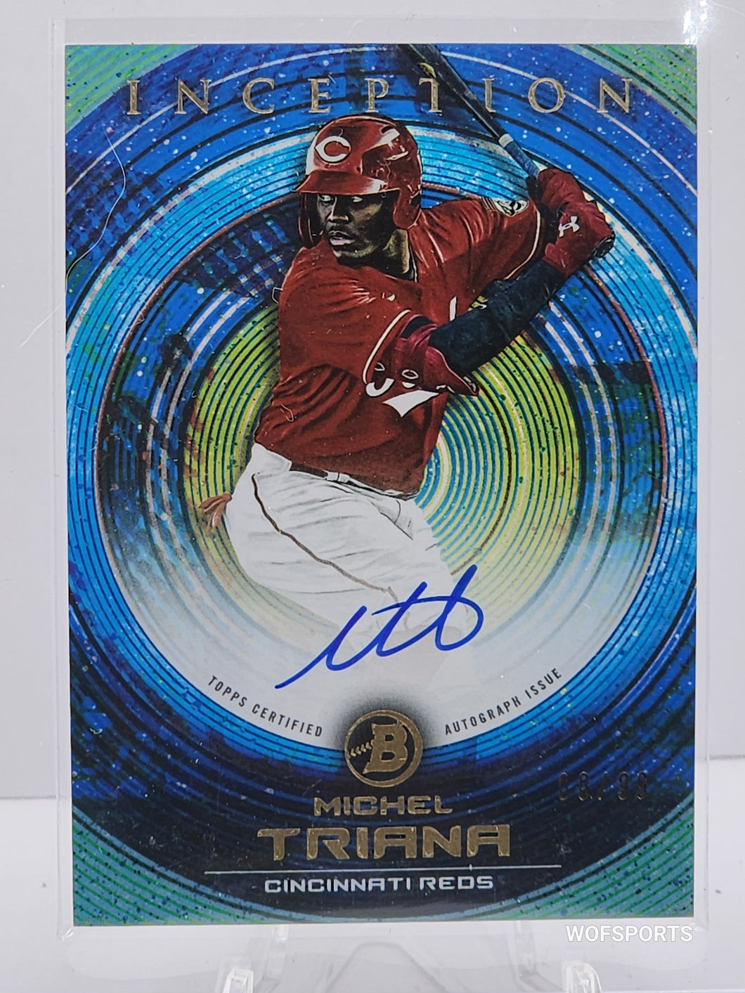 2022 Bowman Inception Auto 8/99 Michel Triana #PA-MT Cincinnati Reds