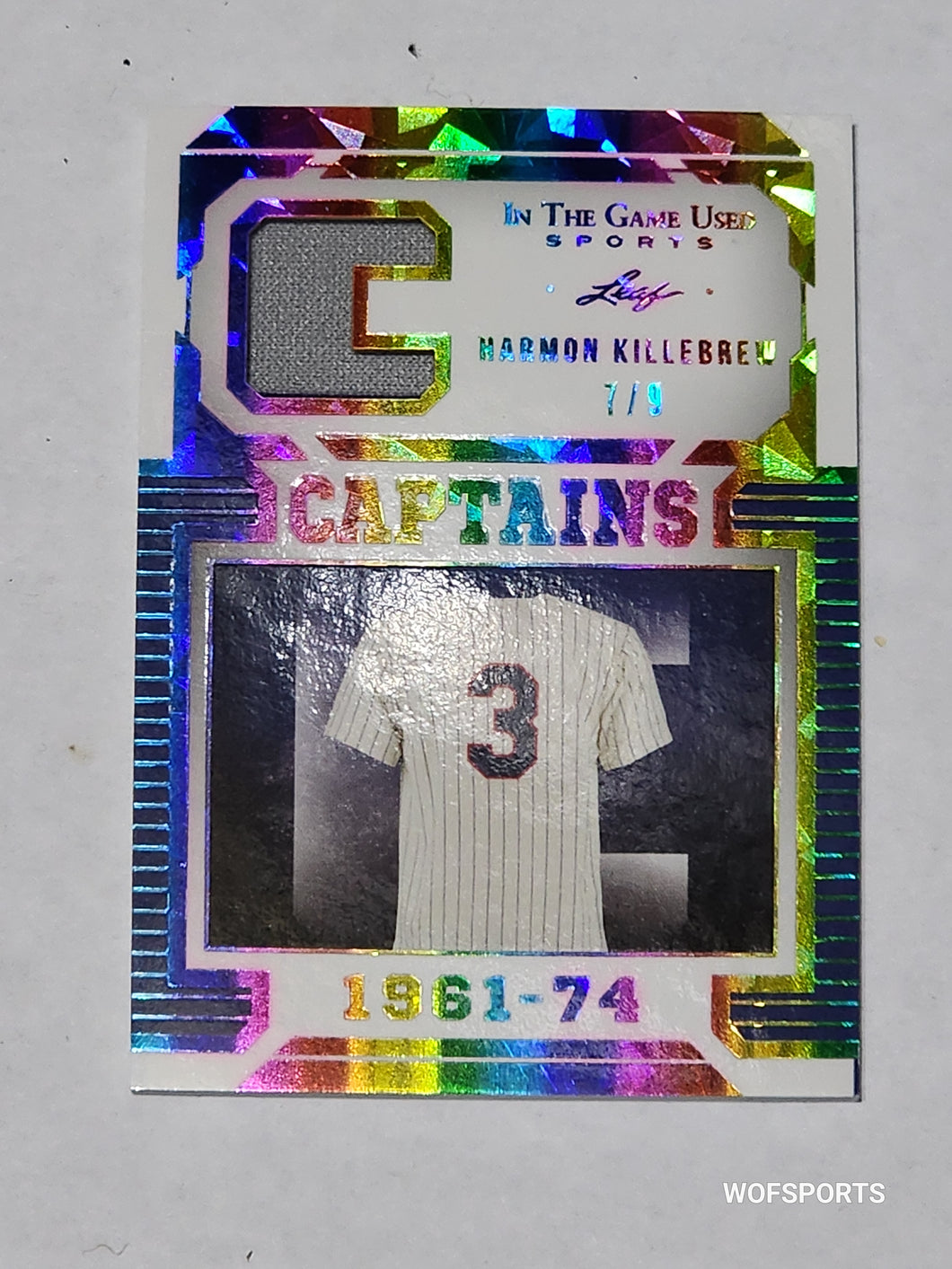 2022 Leaf In The Game Used Sports Captains Harmon Killebrew Game Used Patch #C-13 #/9