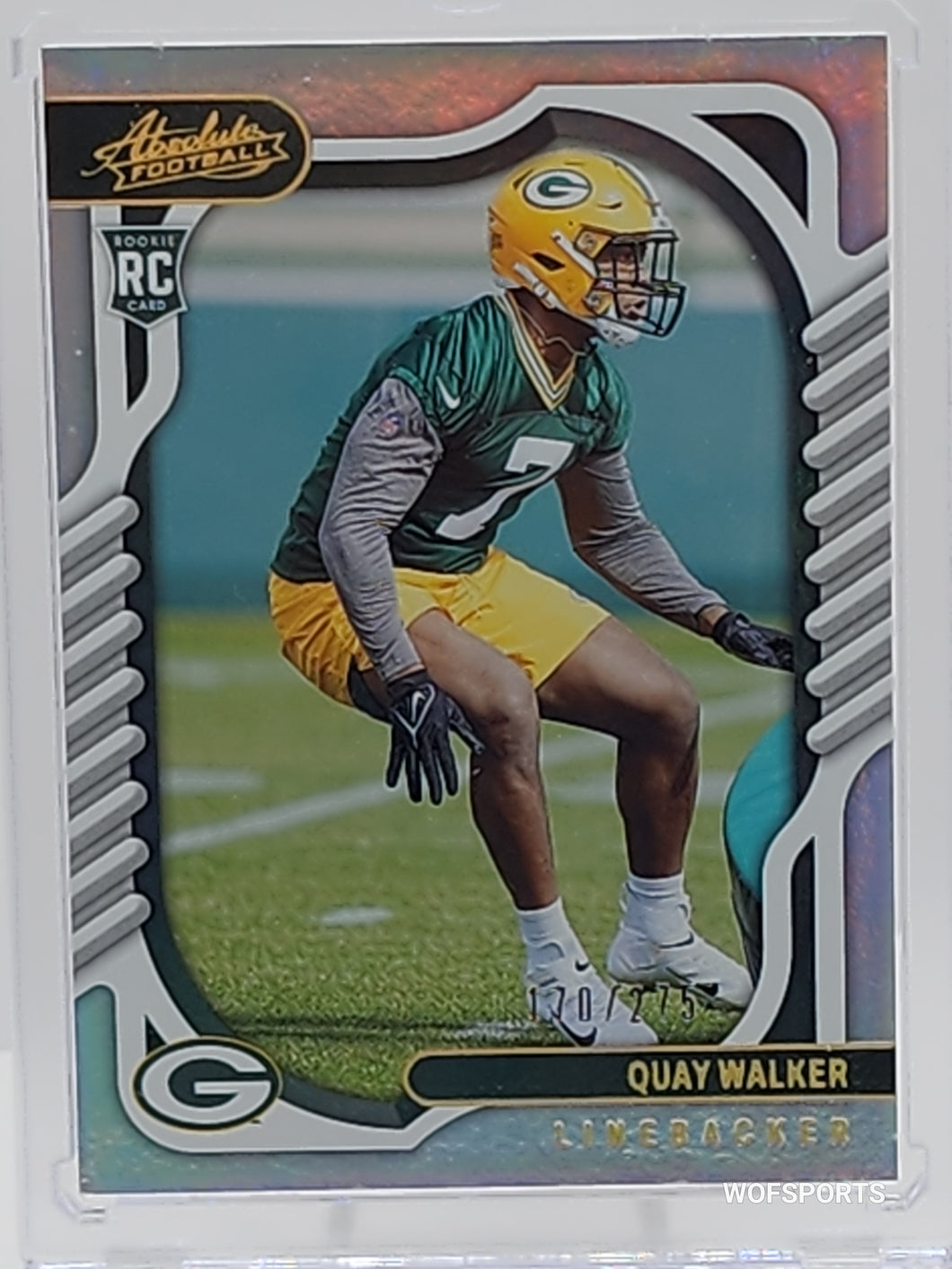 2022 Panini Absolute Football Rookie #190 Quay Walker 170/275 Green Bay Packers