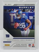 Load image into Gallery viewer, 2018 Panini Obsidian Volcanic Material 28/50 Saquon Barkley #VM-9 New York Giants
