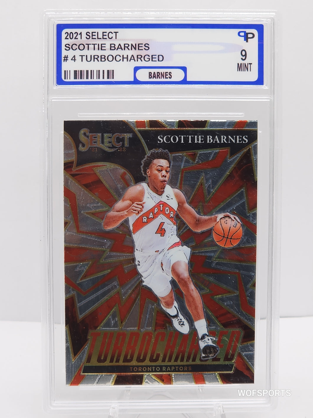 2021-22 Panini Select Turbocharge Scottie Barnes #4 Toronto Raptors Parish 9 Mint