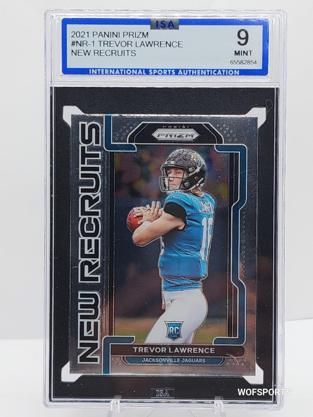 2021 Panini Prizm New Recruits Trevor Lawrence Rookie #NR-1 Jacksonville Jaguars RC ISA 9 Mint