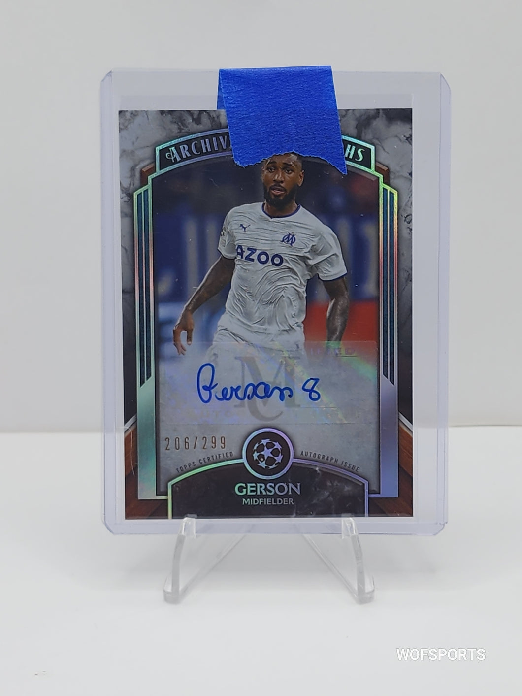 2022-23 Topps Uefa Museum Collection Auto 206/299 Gerson Midfielder #AA-G