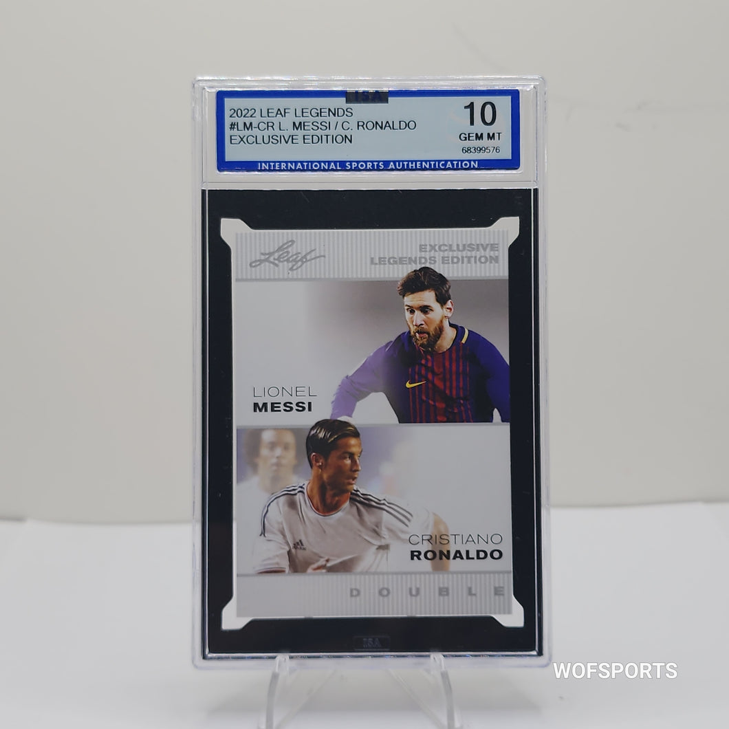 2022 Leaf Legends #LM-CR Messi / C. Ronaldo Exclusive Edition ISA 10 Gem Mint