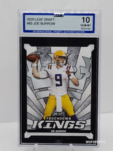 将图片加载到图库查看器，2020 Leaf Draft JOE BURROW #85 Rookie RC Football Card ISA 10 Gem Mint
