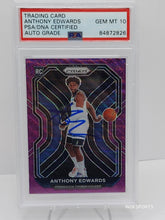 Load image into Gallery viewer, 2021-22 Panini Prizm #258 Anthony Edwards Purple Wave Autographs Rookie PSA 10 Gem Mint
