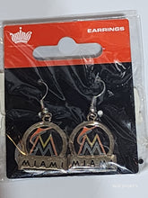 将图片加载到图库查看器，Miami Marlins Dangle Earrings
