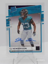 将图片加载到图库查看器，2020 Panini Chronicles Clearly Donruss Rookie CJ Henderson Auto 15/25 Jaguars #RR-CH
