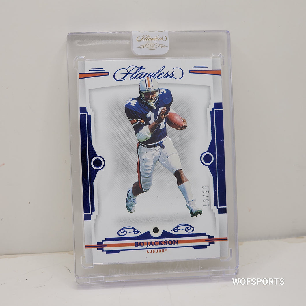 2022 Panini Flawless Collegiate Sapphire Diamond 13/20 Bo Jackson #9 Auburn Tigers