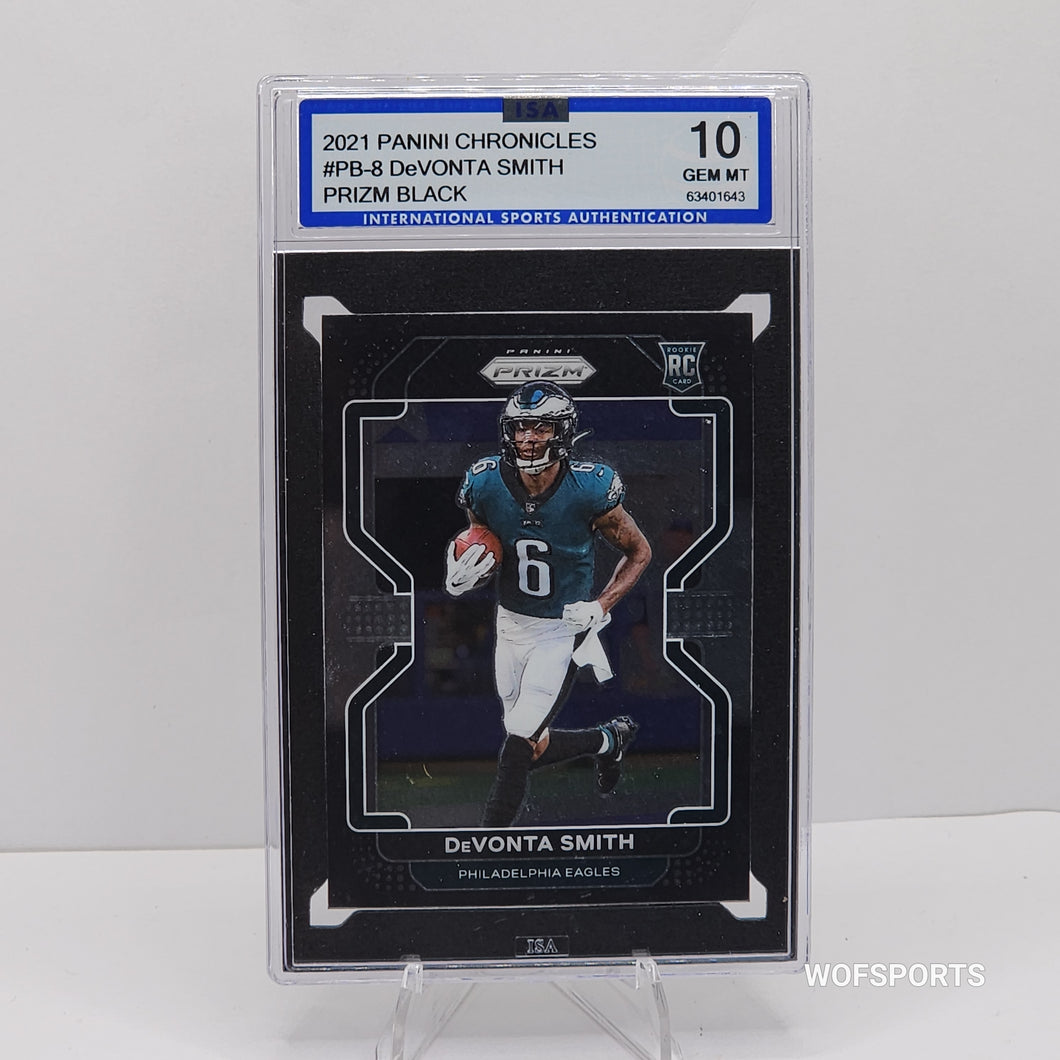 2021 Panini Chronicles Prizm Black Devonta Smith #PB-8 Philadelphia Eagles