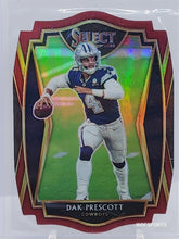 Load image into Gallery viewer, 2020 Dak Prescott Select Premier Red Prizm Die Cut Silver #108 Cowboys
