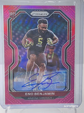 Load image into Gallery viewer, 2020 Panini Prizm Rookie Pink Prizm Auto Eno Benjamin #324 Rookie Auto RC
