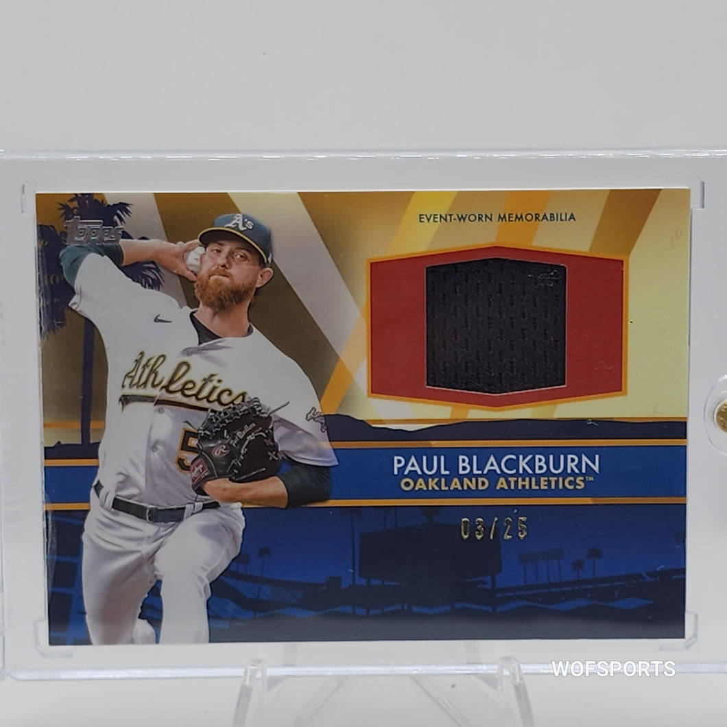 2022 Topps Stitches Relic 3/25 Paul Blackburn #ASSC-PB Oakland Athletics