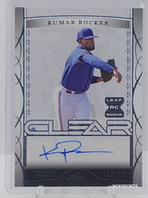 تحميل الصورة إلى عارض المعرض، 2022 Leaf Trinity Clear Auto 72/99 Kumar Rocker #CA-DB1 - Rangers
