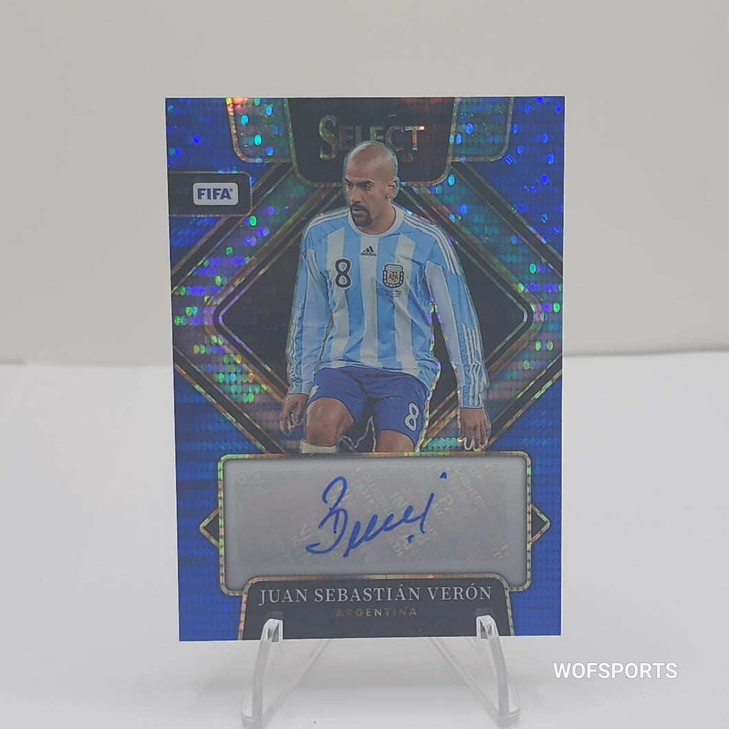 2022-23 Panini Select Blue Prizm Auto Juan Sebastian Veron #S-JSV