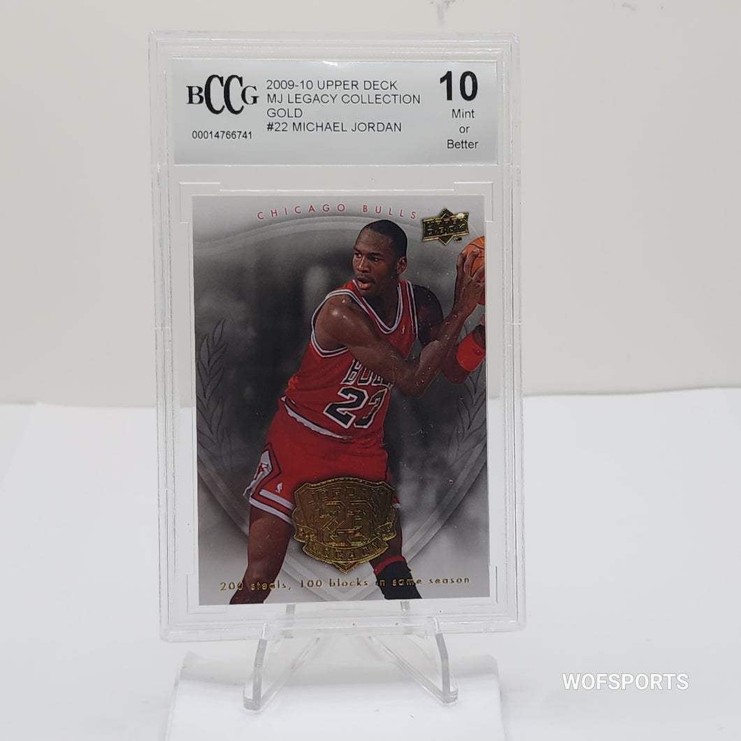 2009 Upper Deck Michael Jordan MJ Legacy Collection Gold #22 BCCG 10 GEM Mint