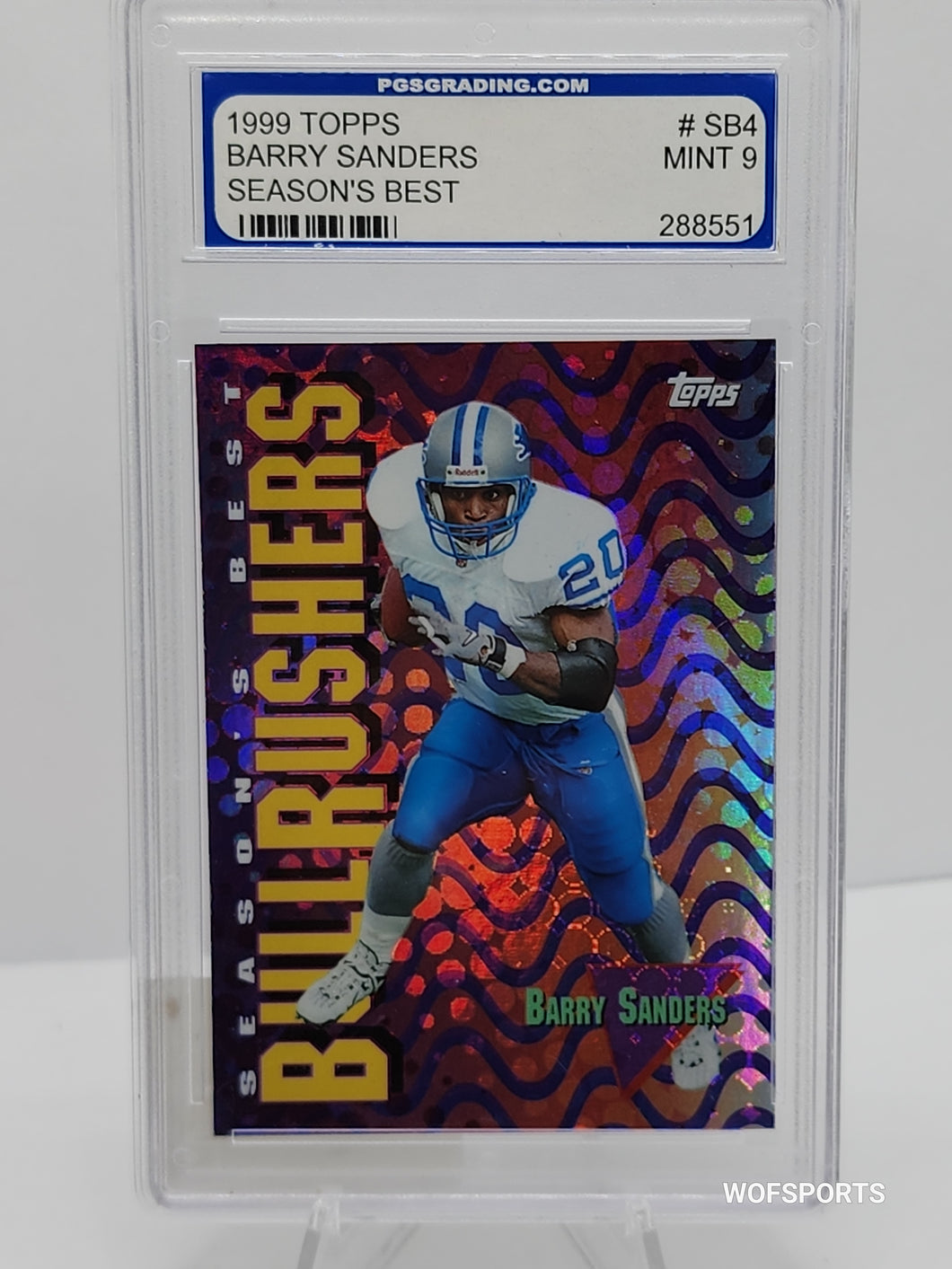 1999 Topps Barry Sanders #SB4 Detroit Lions PGS 9 Mint