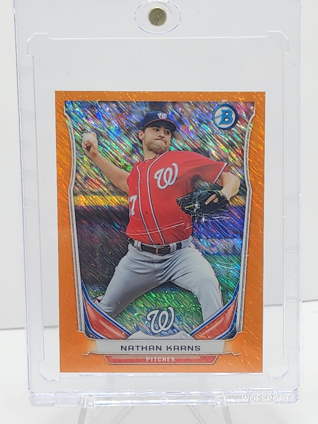 2014 Bowman Chrome Mini Orange Refractor /50 Nathan Kaans #BM-WN4 Washington Nationals