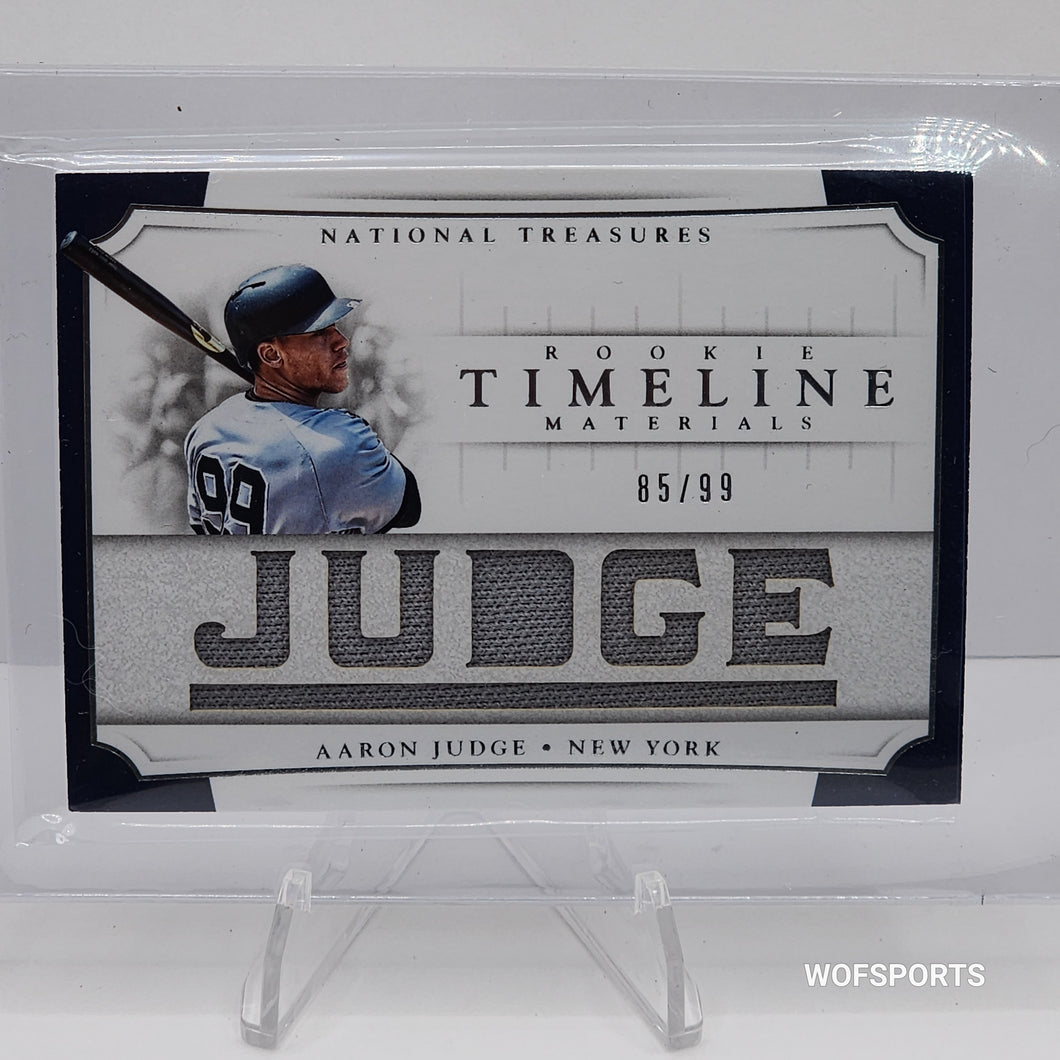 2017 Panini National Treasure Relic 85/99 Aaron Judge Rookie RC #TRM-AJ