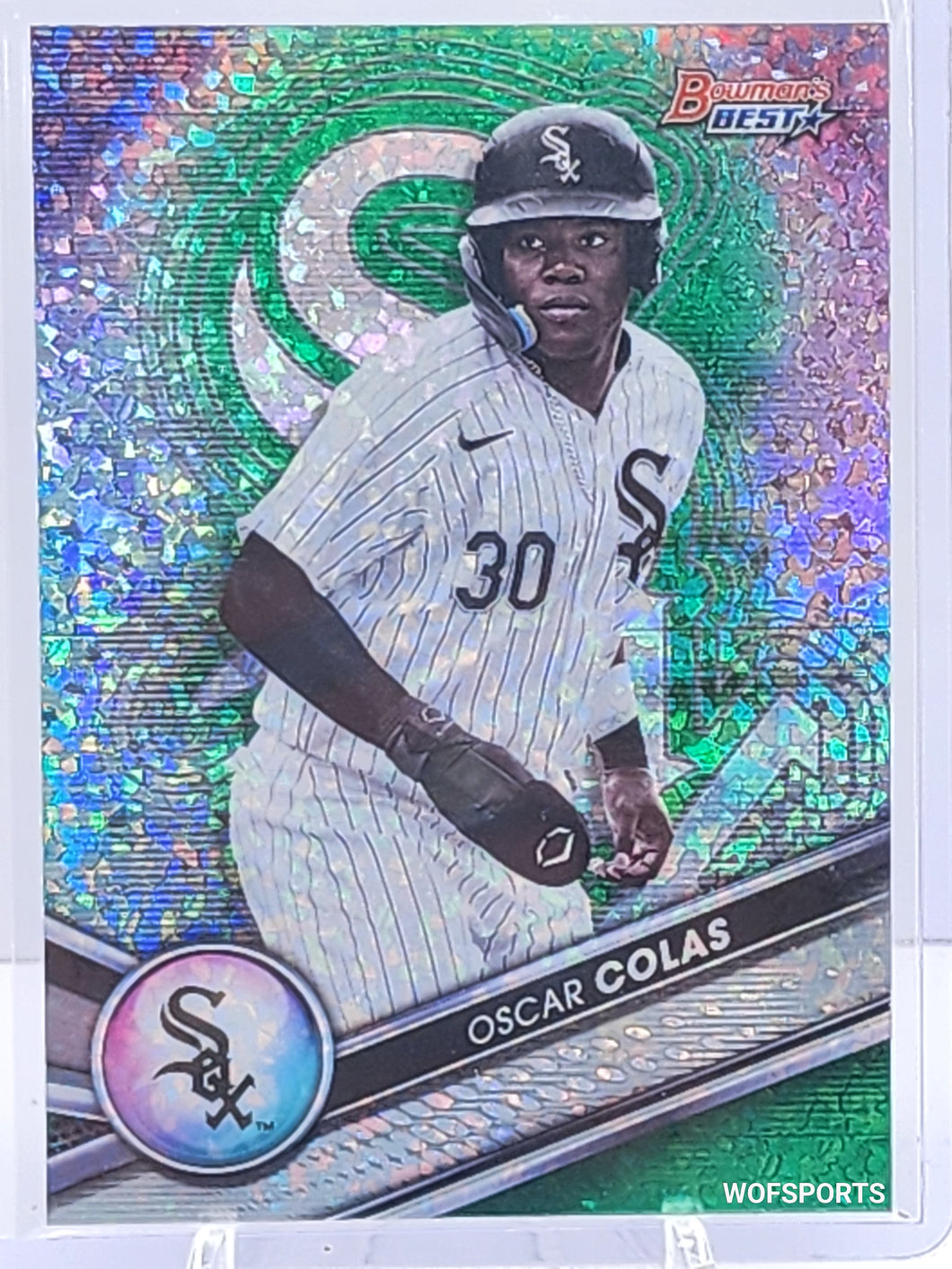 2022 Bowman's Best Green Mini-Diamond Refractors 30/99 TP-28 Oscar Colas