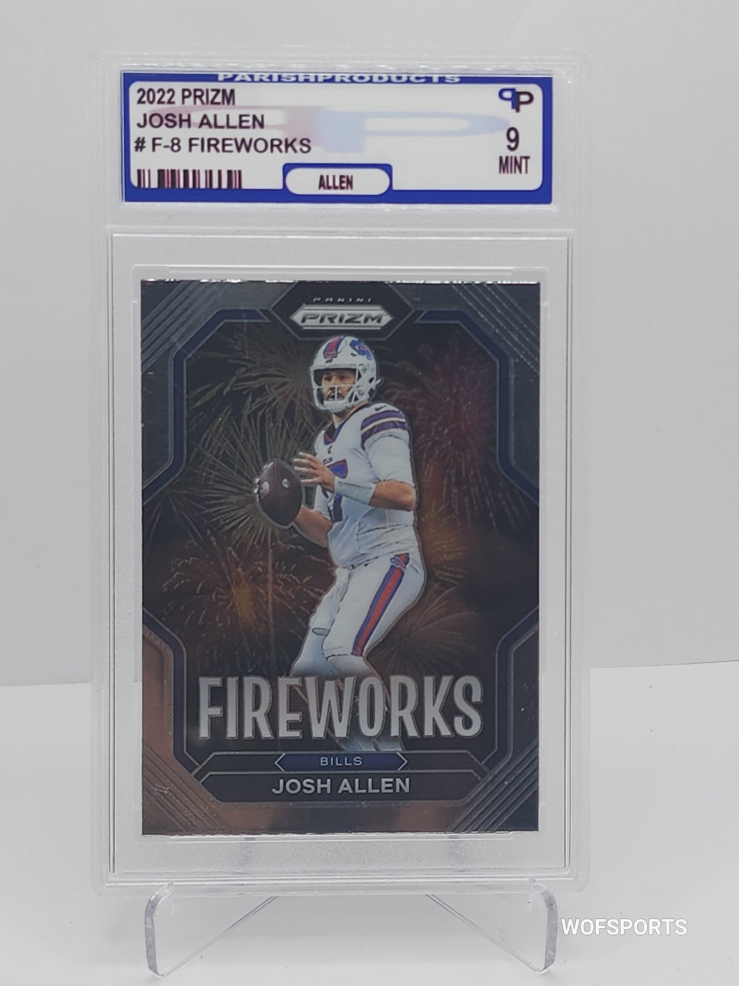 2022 Panini Prizm Firework #F-8 Josh Allen Parish 9 Mint