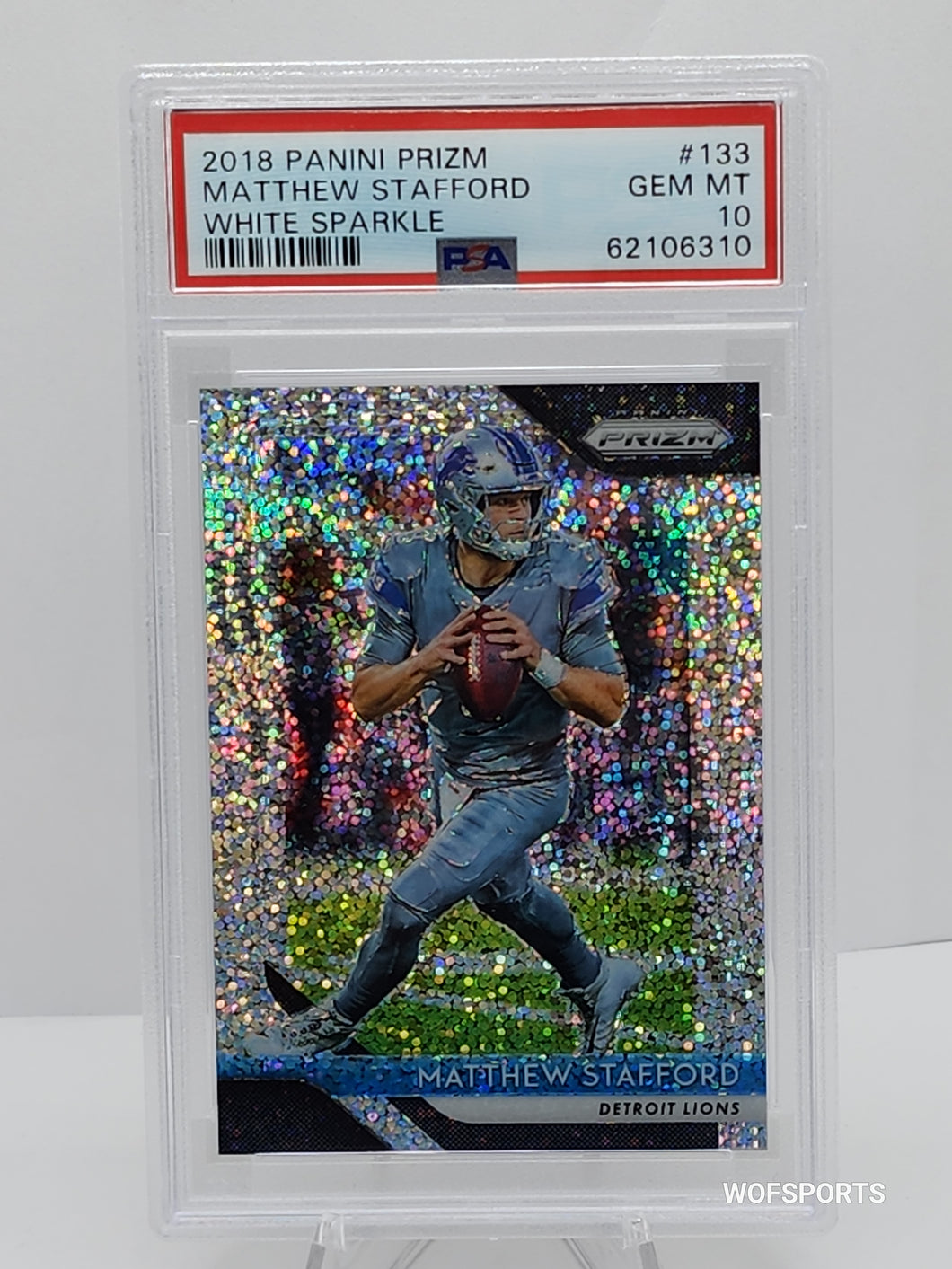 2018 Panini Prizm White Sparkle Matthew Stafford  #133 Detroit Lions