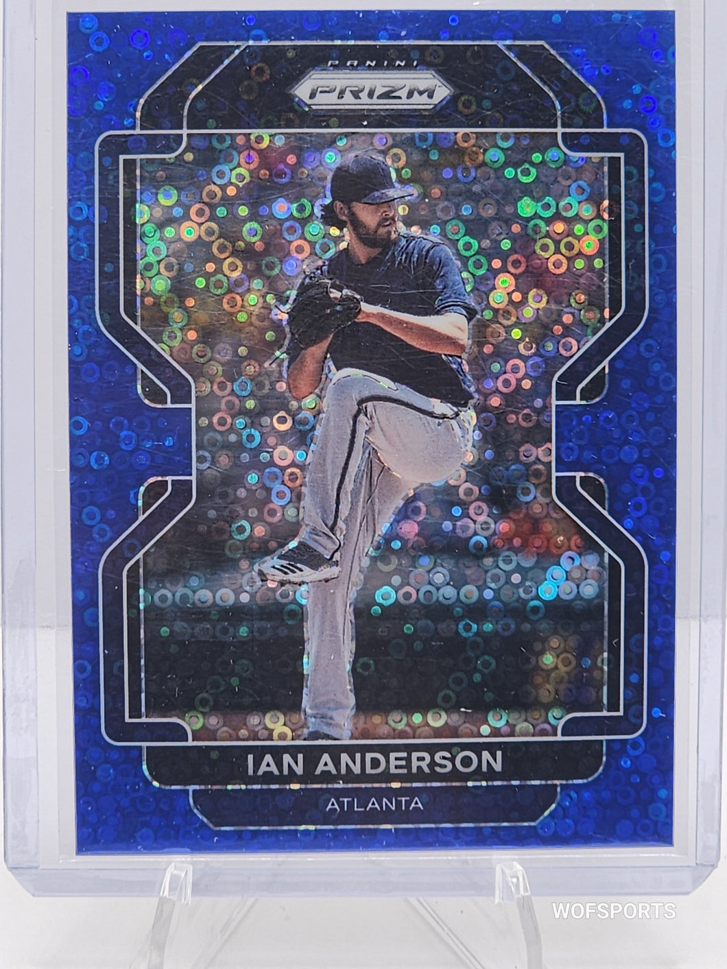 2022 Panini Prizm Blue Disco 171/199 Ian Anderson #22 Atlanta Braves